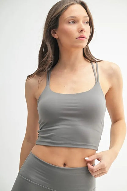MONO B Venice Cloud Light Crisscross Sports Bra - Farnelli