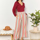 Double Take Striped Smocked Waist Pants with Pockets - Farnelli