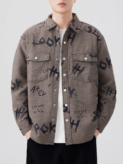 Men's Plus Size Button Up Long Sleeve Shirt - Farnelli