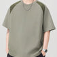 Men's Plus Size Contrast Round Neck Short Sleeve T-Shirt - Farnelli