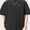 Men's Plus Size Vintage Washed Number 17 Oversized T-Shirt - Black