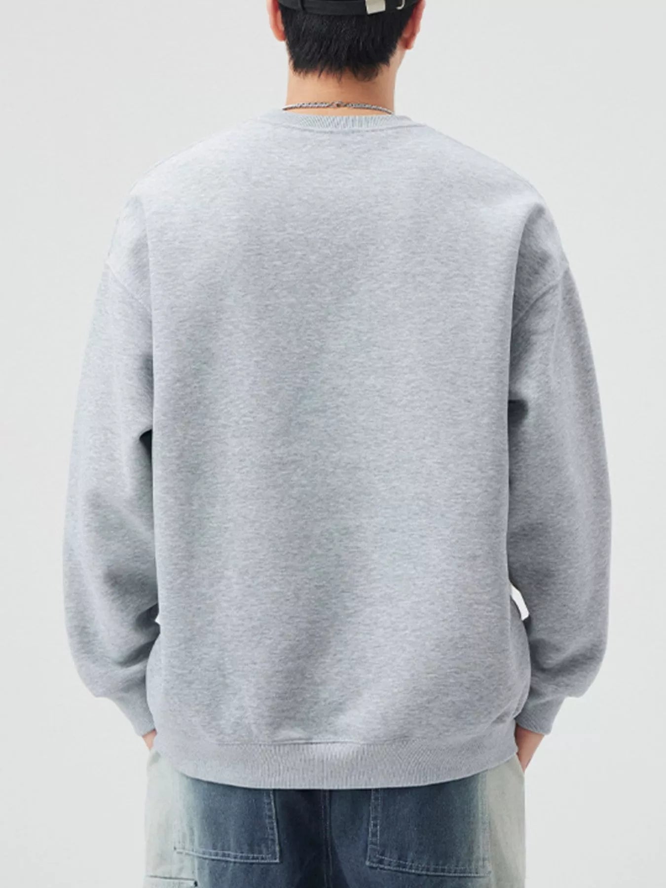 Men's Plus Size Crew Neck Long Sleeve Sweatshirt - Farnelli