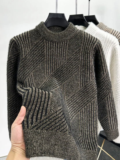 Men's Ribbed Knit Long Sleeve Sweater - Farnelli