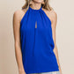 BiBi Air Flow Woven Key Hole Front Detailed Halter - Farnelli
