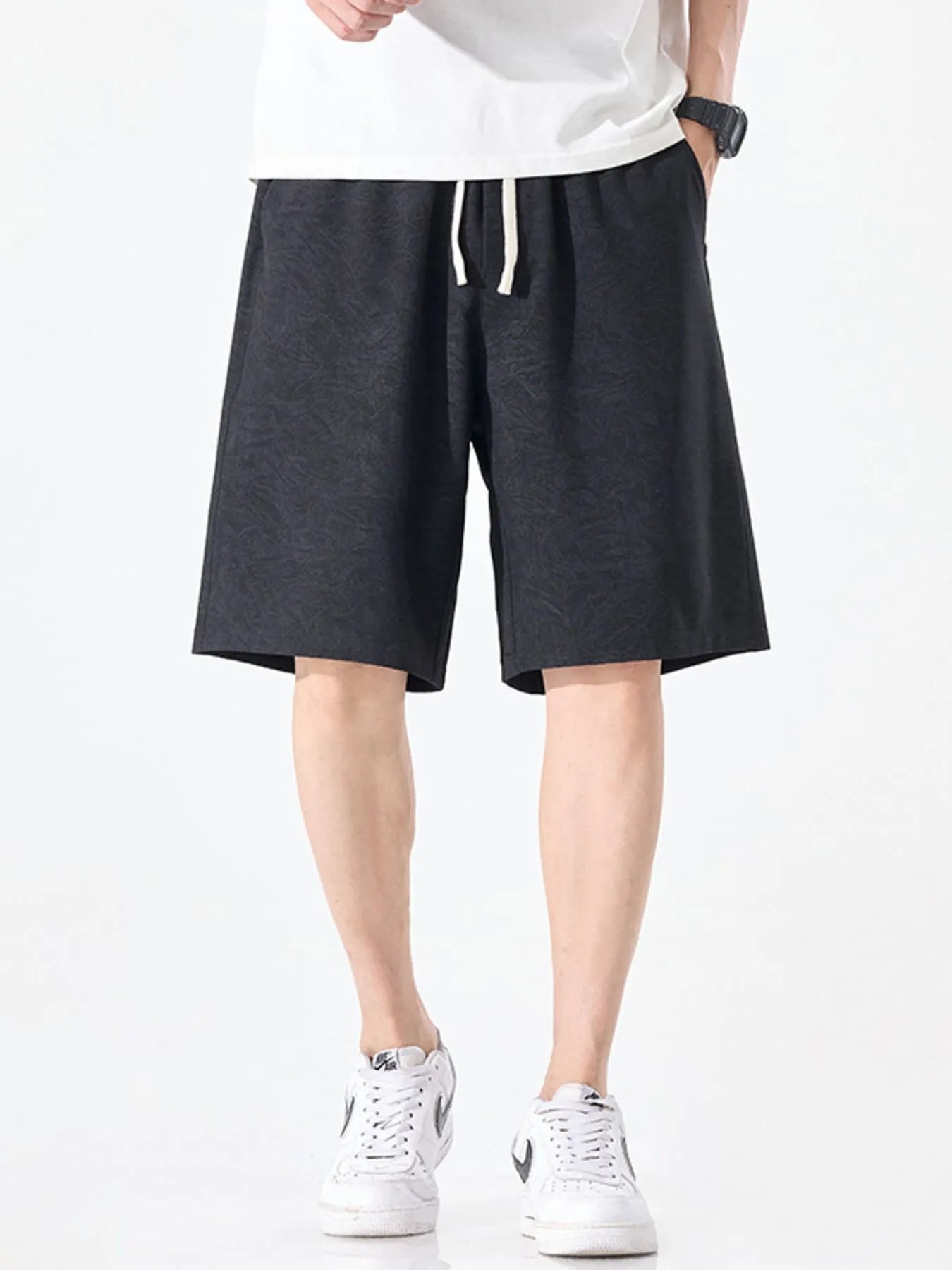 Men's Plus Size Drawstring Loose Fit Shorts - Farnelli