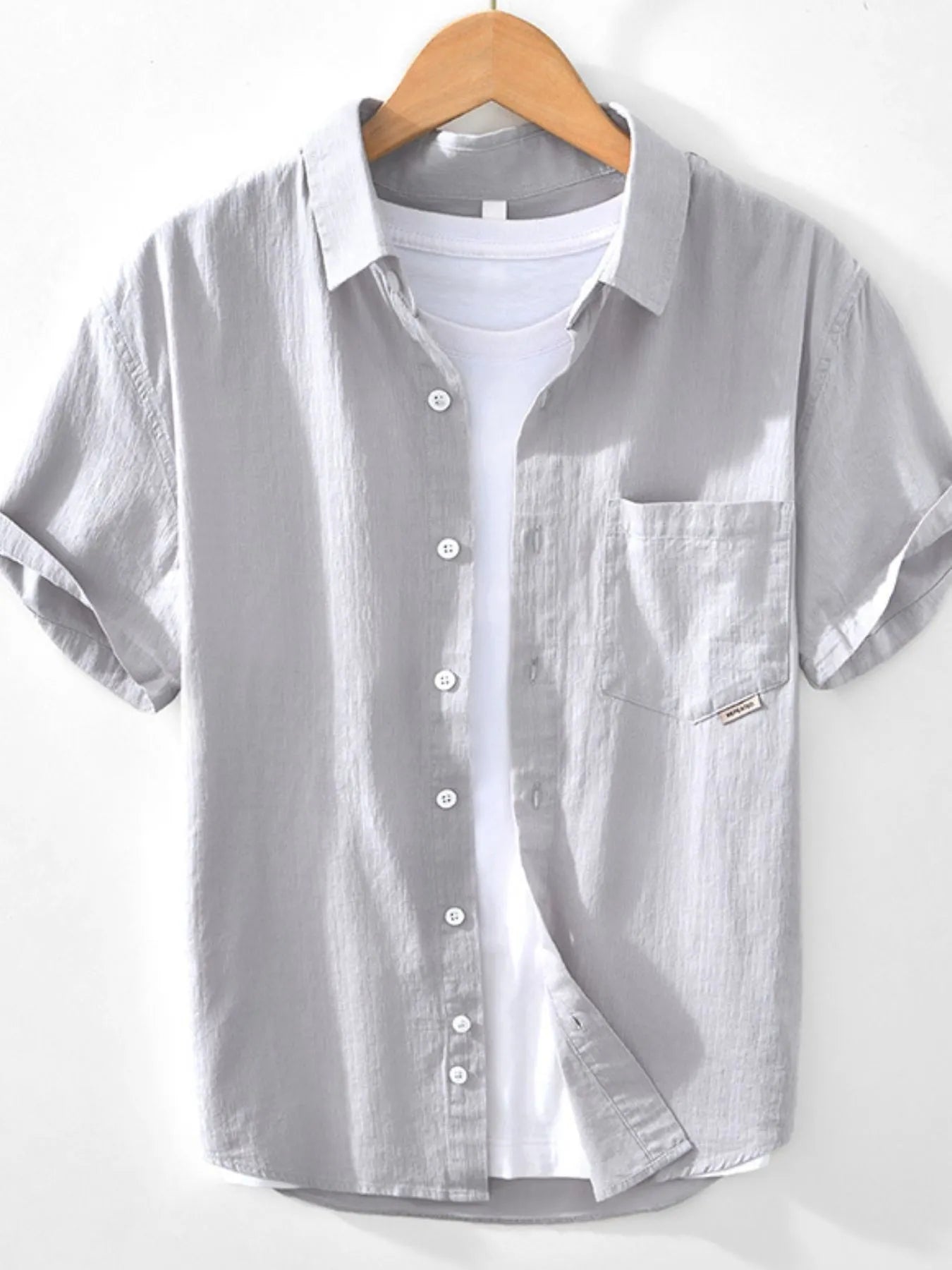 Men's Button Up Short Sleeve Shirt - Farnelli