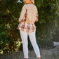 And The Why Full Size Double Layered Plaid Contrast Sweatshirt - Farnelli