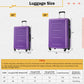 HouseOfZazla expandable 2-piece luggage set with TSA locks and spinner wheels in multiple colors
