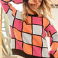 BiBi Multi Color Checker Pattern Sweater - Farnelli