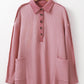 Arianna Waffle  Half Button Top. - Farnelli