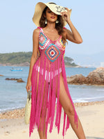 Fringe Spaghetti Strap Cover-Up - Farnelli