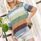 ADORA Multi Color Stripe Casual Top - Farnelli
