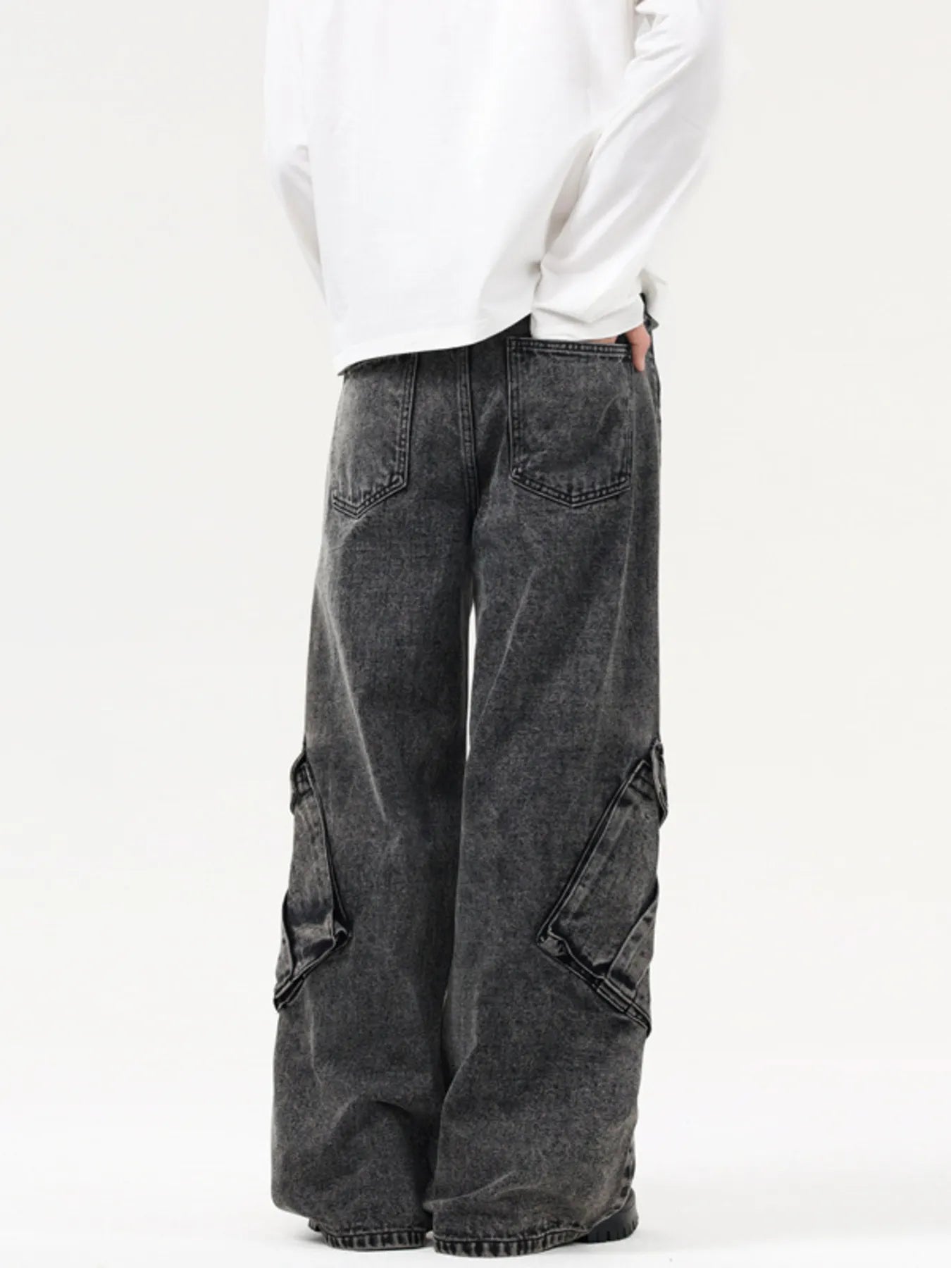 Men's Wide Leg Cargo Jeans - Farnelli