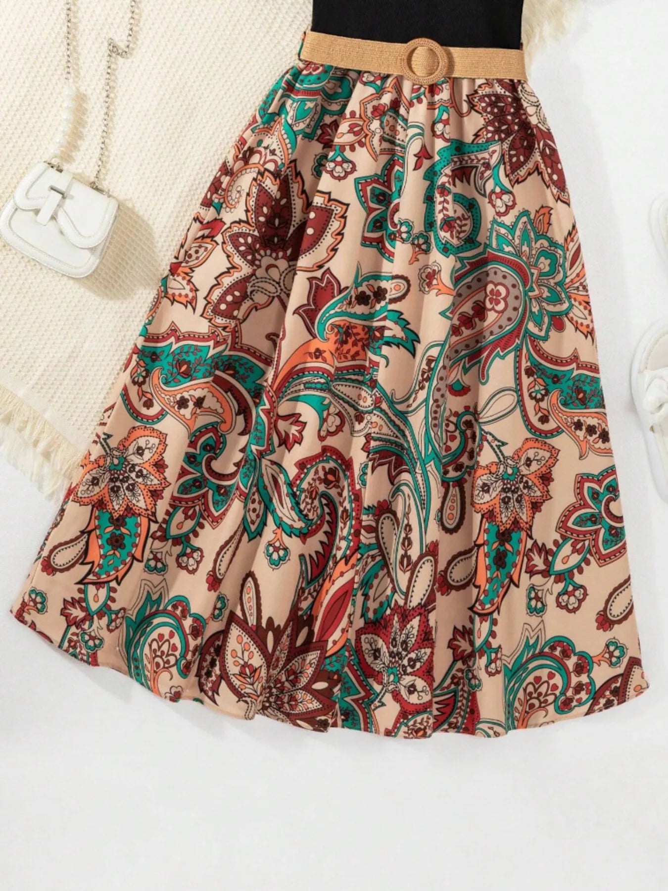 Children's Printed Short Sleeve Dress - Farnelli