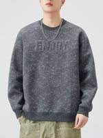 Men's Plus Size Enjoy Round Neck Long Sleeve Sweatshirt - Farnelli