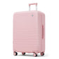 HouseOfZazla 4-piece hard case luggage set with USB charging ports and rolling wheels
