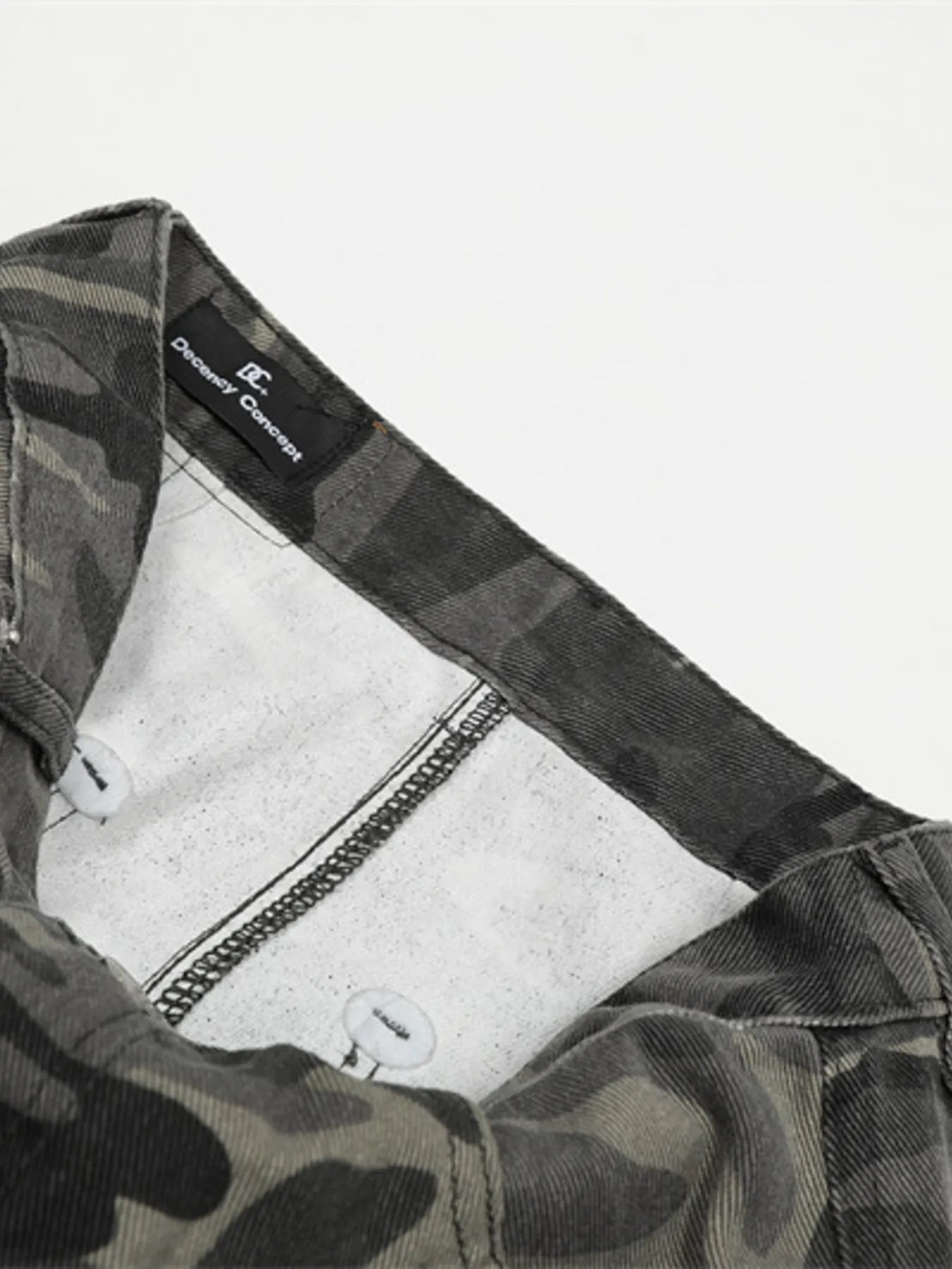 Men's Camouflage Cargo Wide Leg Jeans - Farnelli