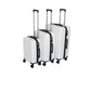 HouseOfZazla 3-piece hard shell luggage set with spinner wheels in multiple colors