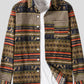 Men's Vintage Ethnic Print Button Down Shirt - Farnelli