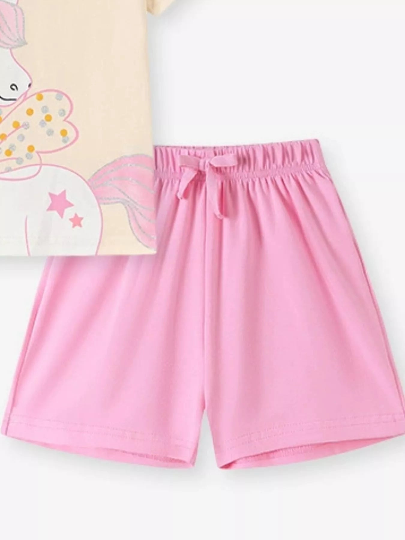 Children's Unicorn Graphic Tee & Shorts Set - Farnelli