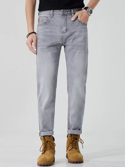 Men's Washed Straight Fit Jeans - Farnelli