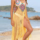 Fringe Spaghetti Strap Cover-Up - Farnelli