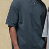 Men's Round Neck Half Sleeve T-Shirt - Dark Gray