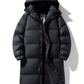 Men's Full Size Longline Hooded Down Coat Plus Size - Farnelli