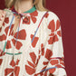 Umgee Two Tone Floral Tie-Neck Babydoll Dress - Farnelli