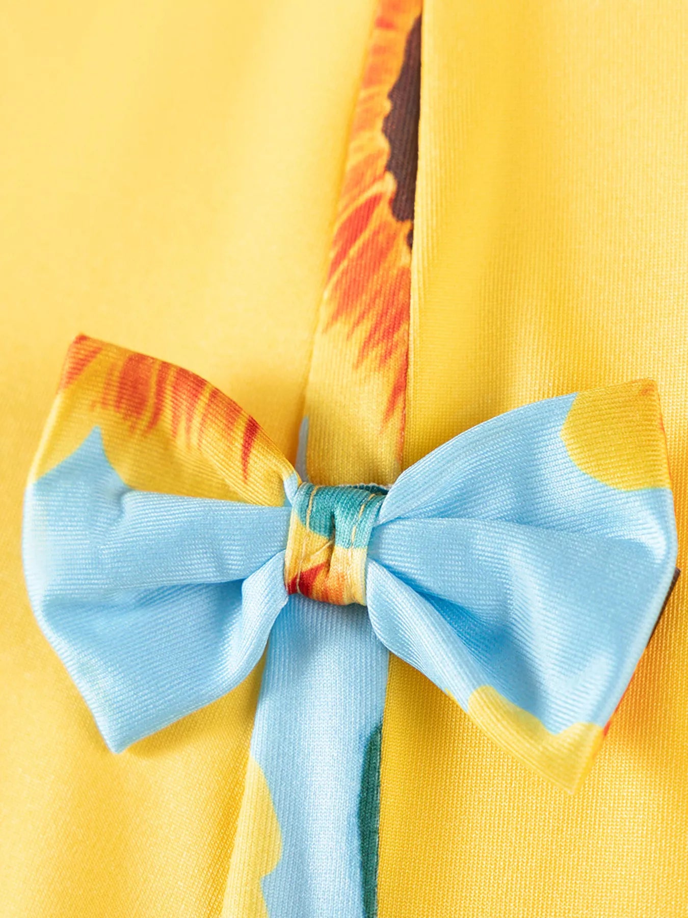 Children's Sunflower Ruffle Cap Sleeve Dress - Farnelli