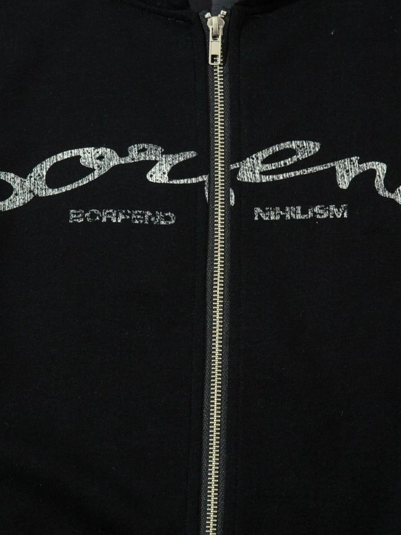 Men's Color Block Letter Graphic Zip-Up Hoodie - Farnelli