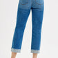 RISEN Full Size High Rise Boyfriend Fit Ankle Jeans Plus SIze - Farnelli