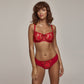 Semi Sheer Thong Panty Tango Red-2