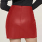 Ruched Mini Skirt with Zipper - Farnelli