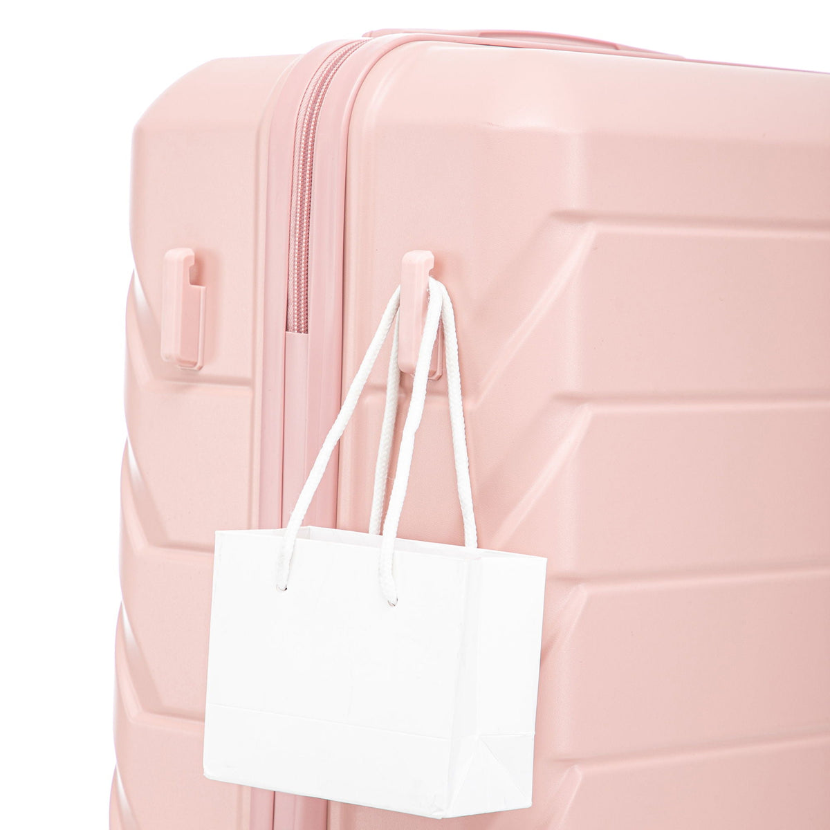 HouseOfZazla 3-piece spinner wheel luggage set with combination locks in assorted sizes