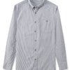 Men's Full Size Casual Striped Corduroy Shirt Plus Size - Light Blue
