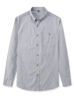 Men's Full Size Casual Striped Corduroy Shirt Plus Size - Farnelli