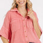 Mittoshop Mineral Wash Gauze Oversized Short Sleeve Shirt - Farnelli