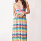 Davi & Dani Multi Color Crochet Lace Midi Dress - Farnelli