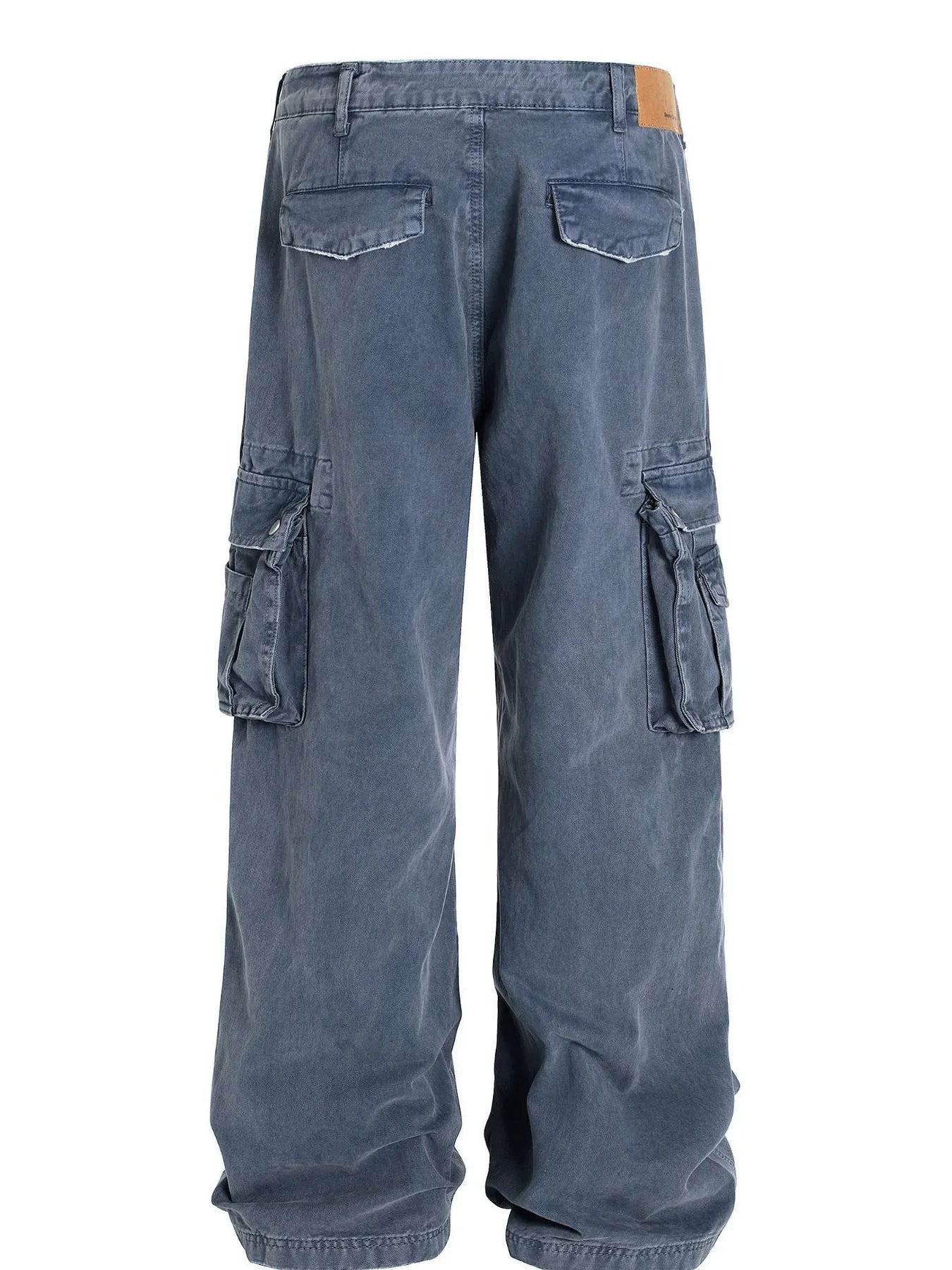 Men's Wide-Leg Cargo Jeans with Side Pockets - Farnelli