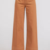 Mittoshop Twill Patch Pocket High Rise Wide Leg Pants - CINNAMON