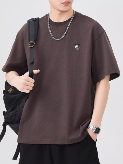 Men's Plus Size Round Neck Short Sleeve T-Shirt - Farnelli