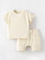Children's Waffle Knit Tee and Shorts Set - Farnelli