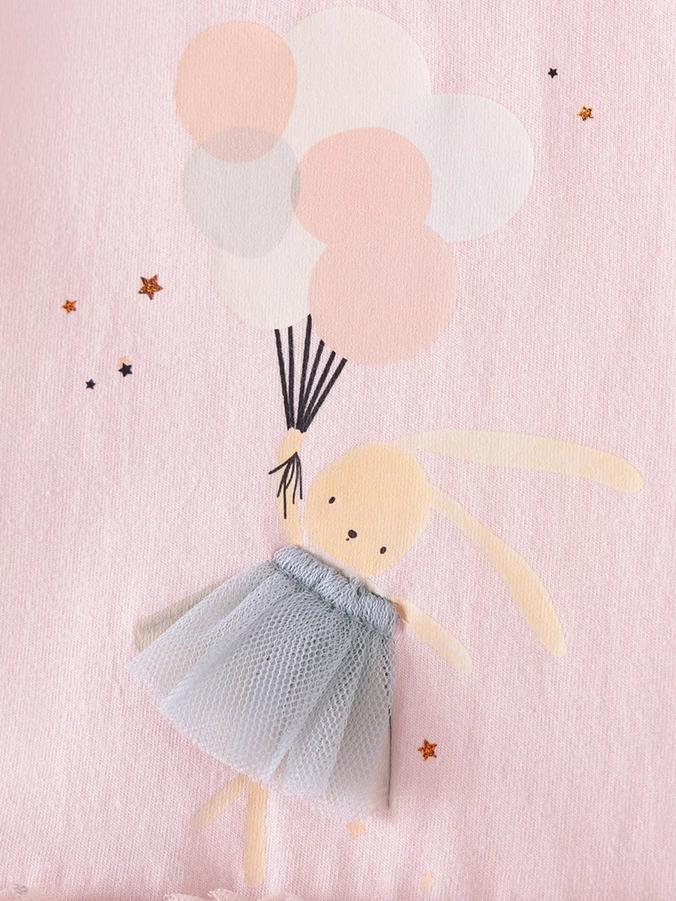 Children's Rabbit Long Sleeve Tulle Dress - Farnelli