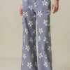 BiBi Flower Printed Side Pocket Wide Pants - DUSTY LAVENDER