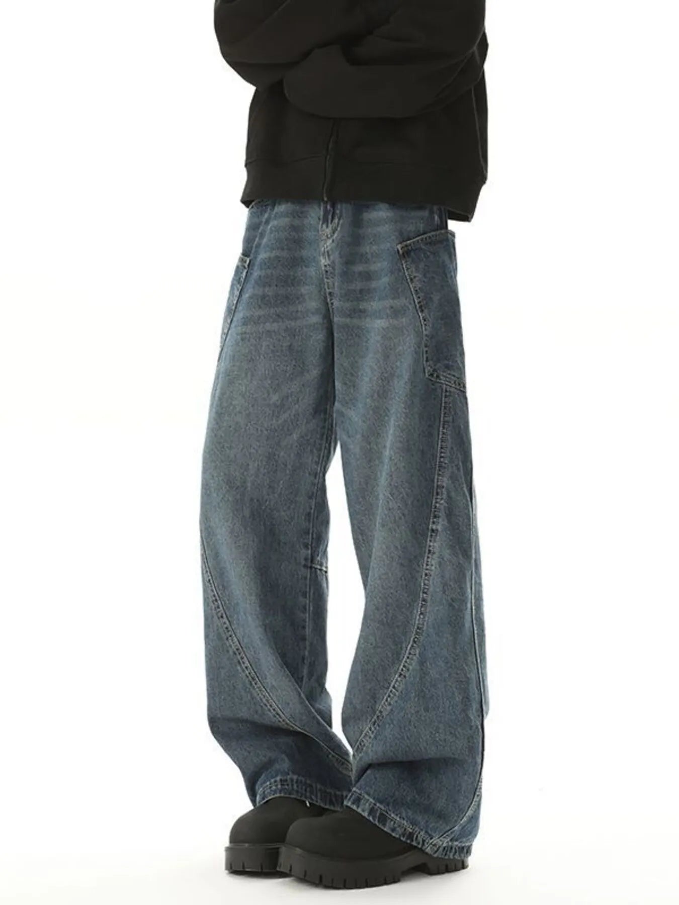Men's Wide-Leg Relaxed Fit Jeans - Farnelli