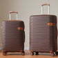HouseOfZazla 4-piece hard shell luggage set with spinner wheels in multiple colors