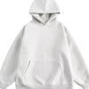 Men's Kangaroo Pocket Long Sleeve Hoodie - White Flower Gray