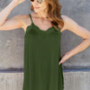 Basic Bae Full Size Lace Trim V-Neck Cami - Matcha Green