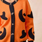 BiBi Halloween Witch Hat Moon Bat Artwork Cardigan - Farnelli